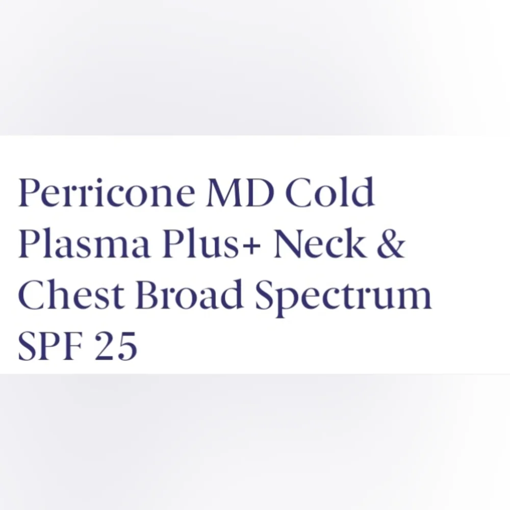 PERRICONE MD Cold Plasma+ Neck and‎ Chest Broad Spectrum SPF 25 1oz. NEW